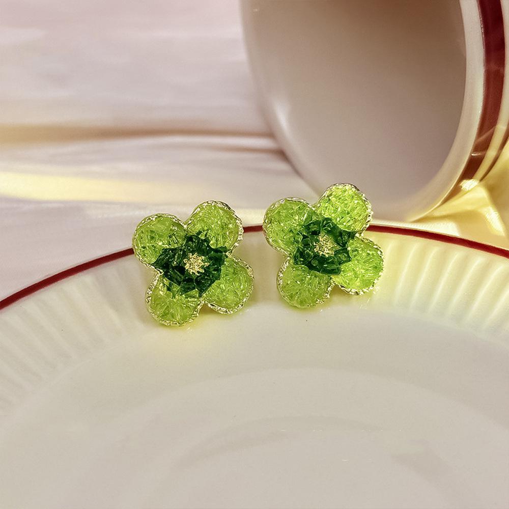 Light Luxury Exquisite Micro-inlaid Zircon Flower Earrings Elegant High-end Pearl Stud Earrings Niche Design Temperament Earrings