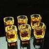 Traditional Chinese Liquor Glass Cups Set 1L Small Square Shot Glass Home Barware