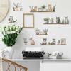 Мультяшные животные Комбинированные полки Зеленые растения Растения в горшках Спальня Гостиная Домашний фон Украшения Наклейки на стену