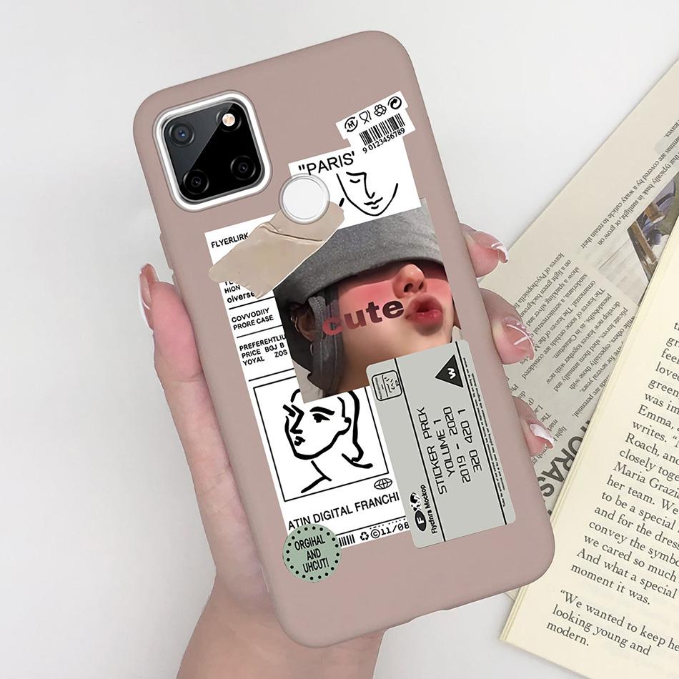 Для OPPO Realme C25 C25S C25Y Чехол Мультяшный Мягкий Силикон Матовый Ударопрочный Задняя крышка телефона Для Realme C 25 S Y Capa Funda Coque