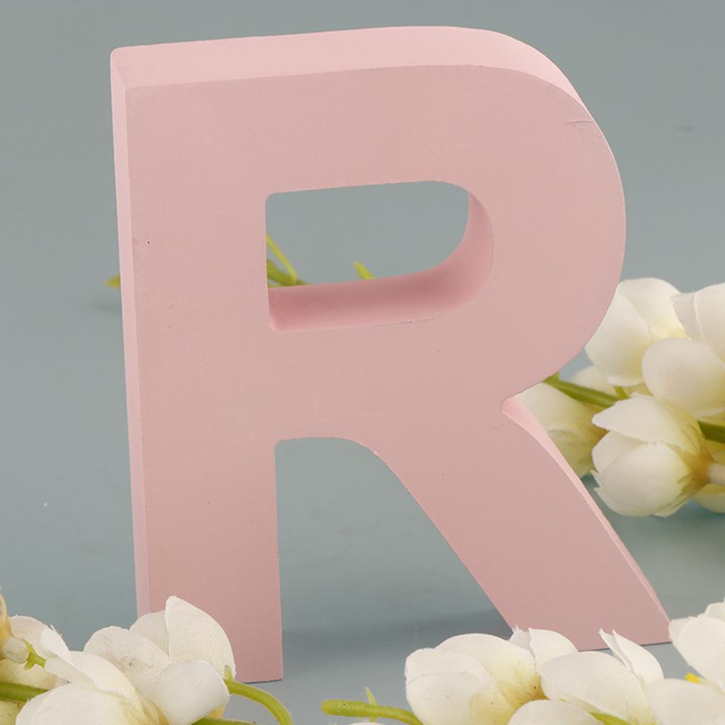 Деревянные Розовые 26 Букв Алфавита Маркизные Буквы Настенная Подвесная Табличка на Дверь от А до Я для Детской Комнаты, Декорации для Детской