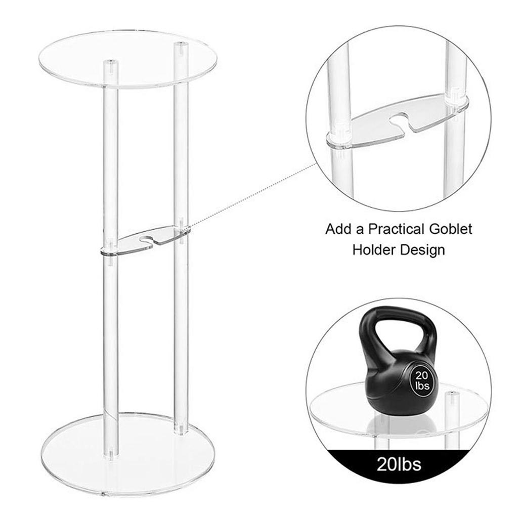 Acrylic Round Side Table for Living Room And Bedroom