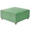 T-Shape Jacquard Square Stool Cover Ottoman Stool Cover Elastic Sofa Footrest Slipcovers for Living Room Office Home Decor