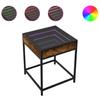 Nightstand with Infinity LED Smoked Oak Finish 40x40x51 cm