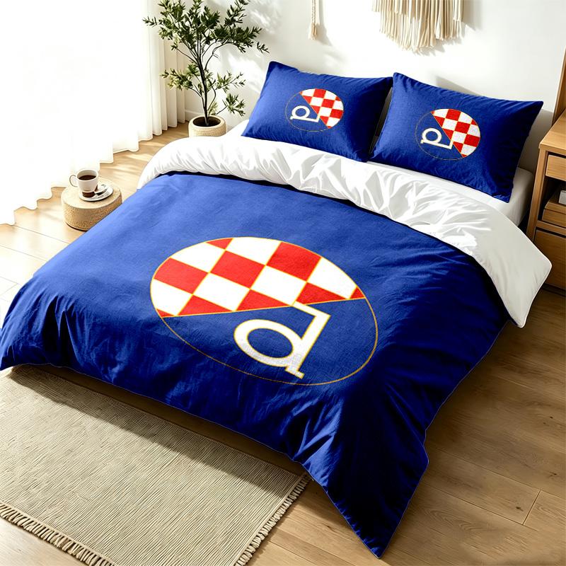 GNK Dinamo Zagreb 3pc Duvet Cover Set Simple Modern Bedding Set Wrinkle Resistant Soft Fabric All Season Use a perfect gift