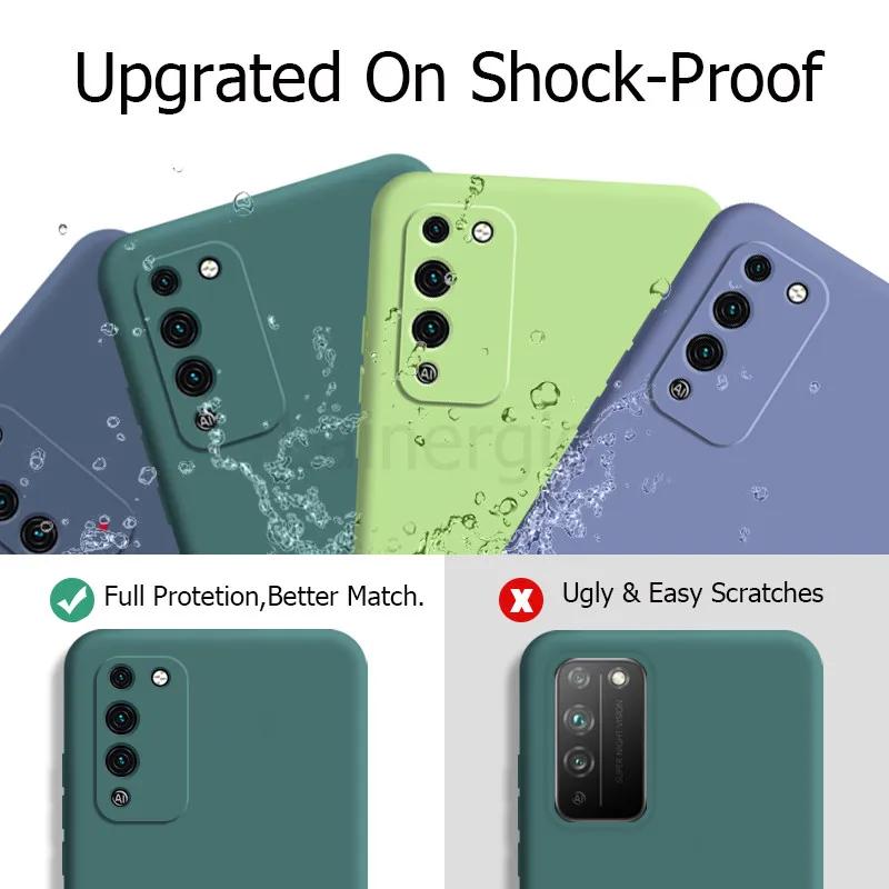 Чехол для Huawei Honor 10X Lite, Жидкий силикон, Мягкий, Матовый, Защита камеры, Для Honor 10X Honor10X Lite, Чехлы для телефона