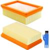 EATBALE 2 Pack Filter Replacement Parts for Karcher MV6 Wet Dry Vacuum Cleaner Filter Accessory with Flat Pleat Filter Cleaning Brush WD4, WD5, WD6,