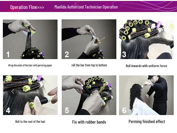 Manulife Высококачественный твиловый набор для завивки: Утолщенные коклюшки для холодной завивки для парикмахерского дела.