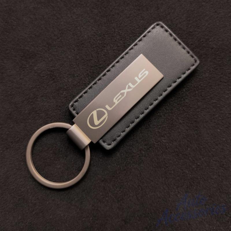 ctdjlp1 Leather Metal Car Keychain Key Ring Chain Emblem Accessory For Lexus IS250 IS300 RX330 RX350 GX200 GX300 LX470 LX570 NX RX LX GX