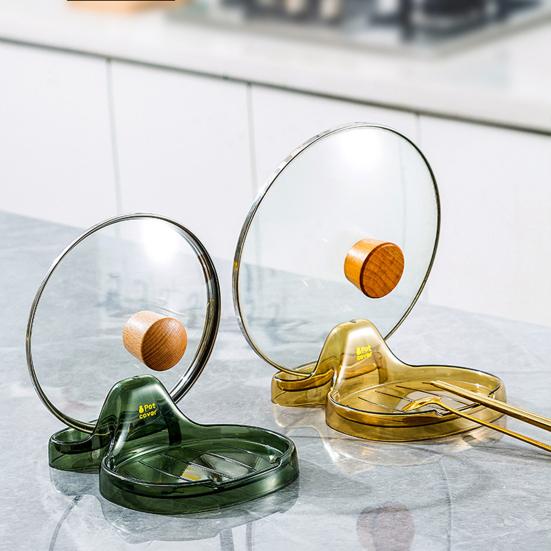 Держатель крышки кастрюли, гладкие края, устойчивое основание, удобная полка с крышкой для кастрюли, стеллаж для хранения посуды