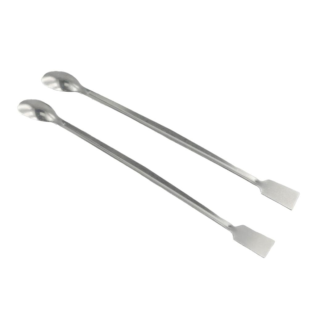 Double End Lab Sampling Spoon Spatula Stainless Steel 20cm 2 Pieces for Safe and Efficient Transfer of Materials in Labs
