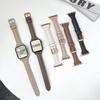 Тонкий ремешок-цепочка для Apple Watch S10 42 мм 46 мм 9 8 7 41/45 мм из ПУ-кожи 38/42 мм для iwatch Браслет SE 40 44 мм 6 5 4 3 49 мм
