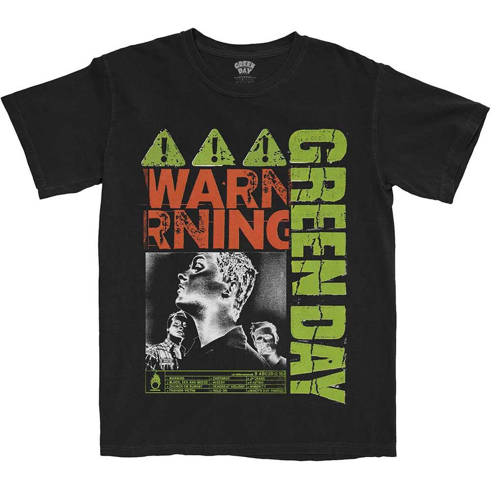 Men's Green Day Warning T-shirt Large Black