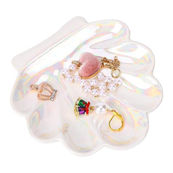 Подставка для украшений из ракушек, держатель для колец, реалистичная форма, компактный размер, обручальное кольцо, тарелка для украшений, безделушка