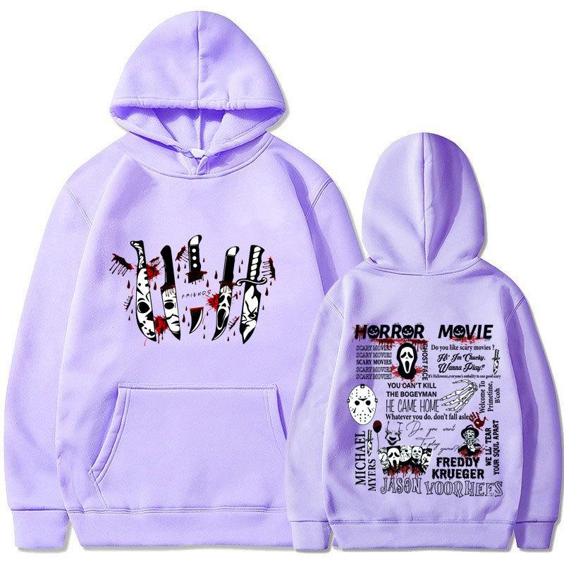 Friends Knife Horror Movie Halloween Hoodies Causal Unisex Hoodies