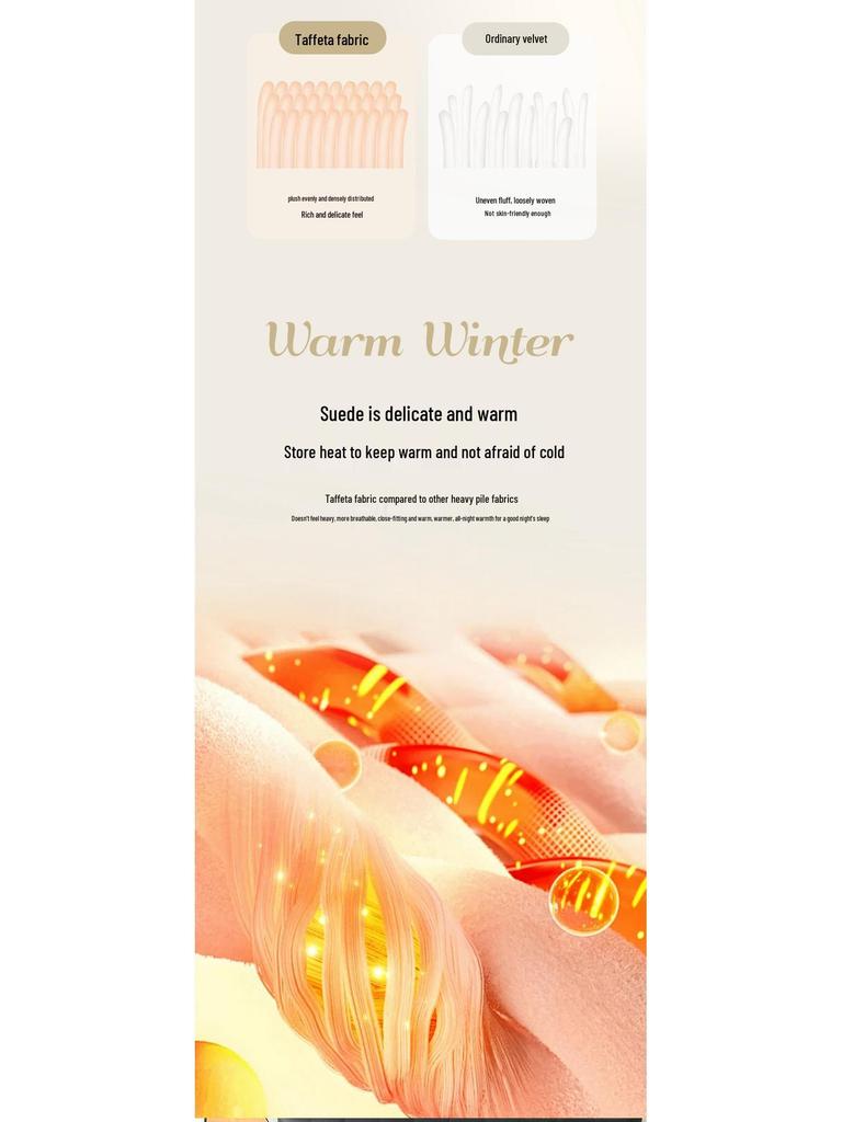 G5Z2025 Зимнее теплое плюшевое нескользящее тафтовое натяжное постельное белье - Односпальный/Двуспальный размер