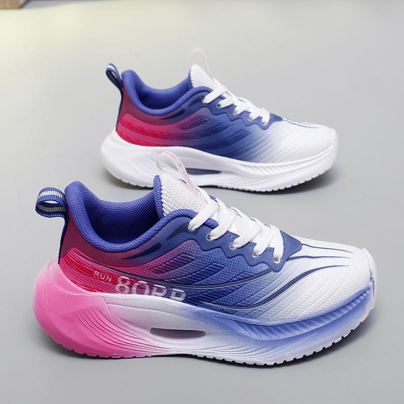 Новые кроссовки для бега для пап мужские на все четыре сезона детские студенческие молодежные гоночные карбоновая подошва сверхлегкие амортизирующие спортивные кроссовки для бега женские