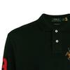 Polo Ralph Lauren Letter Knight Pattern Button Long Sleeve Polo Shirt Men tops Black 710814769-001