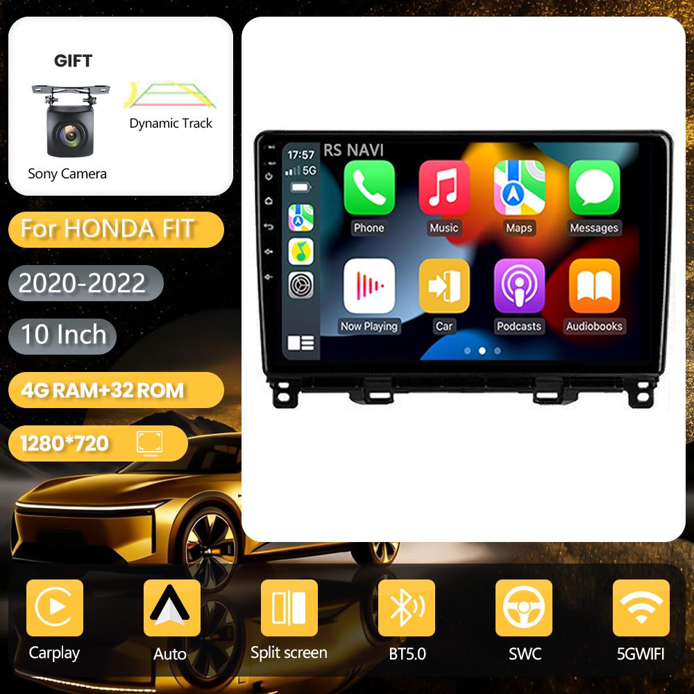Autoradio multimédia Android 16 Carplay Auto avec écran 2K pour Honda Jazz 4 2020 - 2021, Qualcomm, GPS, 2din