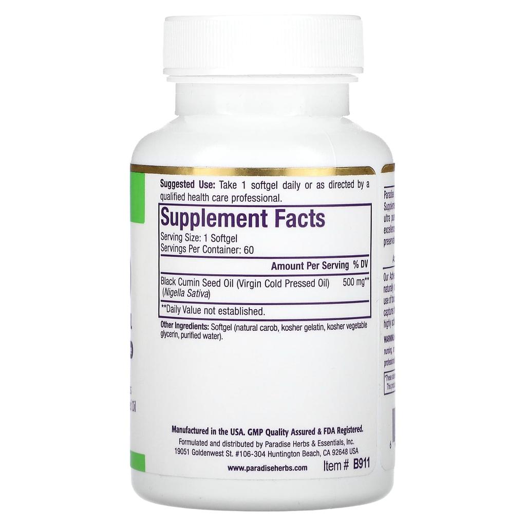 Black Seed, 500Mg, 60 Softgels