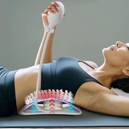 Тренажер для спины, тренажер для талии, регулируемый декомпрессор позвоночника, сколиоз, ишиас, облегчение боли в пояснице, массажер, доска для вытяжения поясницы