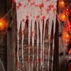 Irregular Frayed Torn Strip Scary Bloody Curtain Blood Splatter Gauze Door Hanging  Ghost Festival