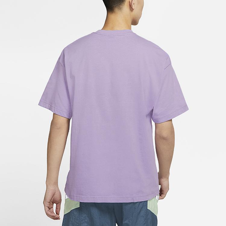 Nike Базовая спортивная футболка Мужские топы Фиолетовая DA0321-563