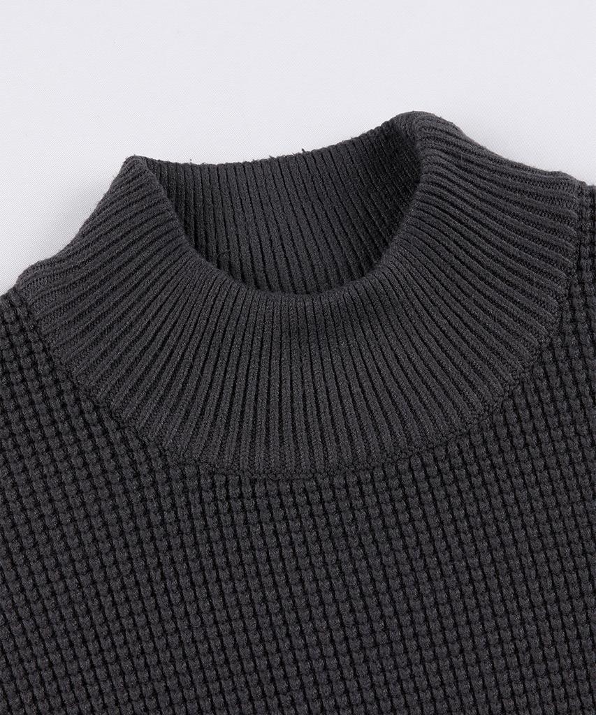 PANICALE Waffle Weave Half Turtleneck Knit - 2 Colors