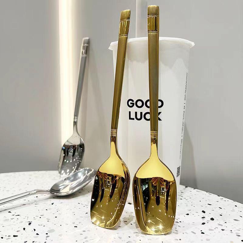 Изысканная высококачественная длинная суповая ложка в корейском стиле для дома и студентов