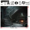 A Gothic mansion background banner - Retro haunted house design, works without power and suitable for Halloweenzyc