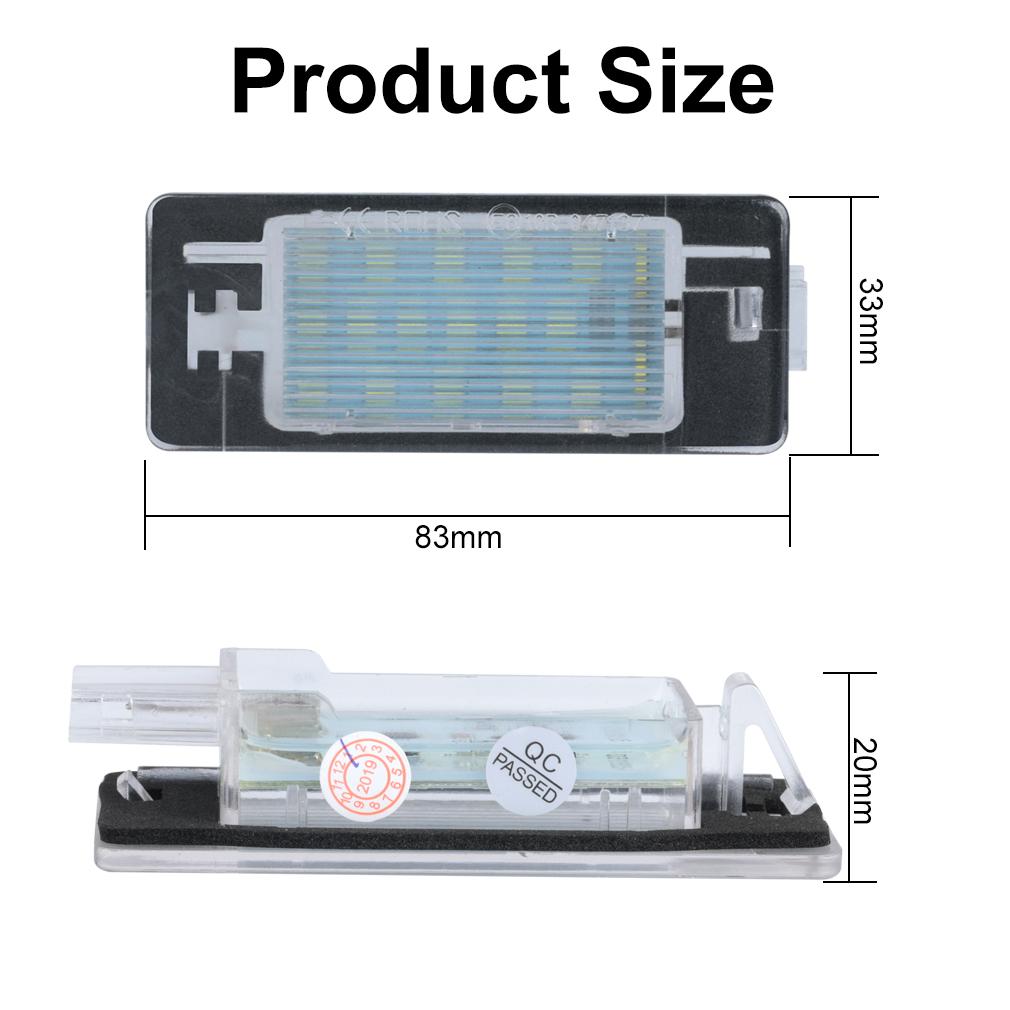 2 шт., белый светодиодный светильник для номерного знака без Canbus, лампа для номерного знака для Opel Vectra C Estate 2002 2003 2004 2005 2006 2007 2008