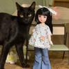 Кукла-принцесса BJD для малышей, 30 см, с длинными волосами и цветочным аксессуаром