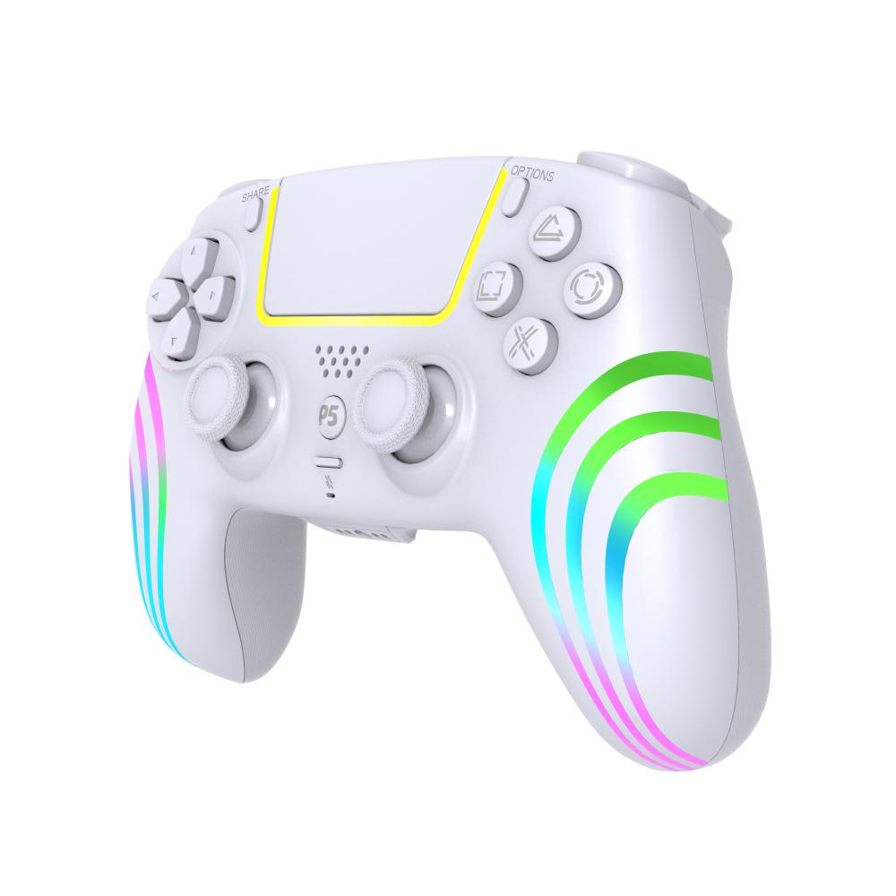 Беспроводной Bluetooth Геймпад для PlayStation 5 с двойной вибрацией и RGB-подсветкой для PS5/PS5 Slim/PS5 Pro/ПК