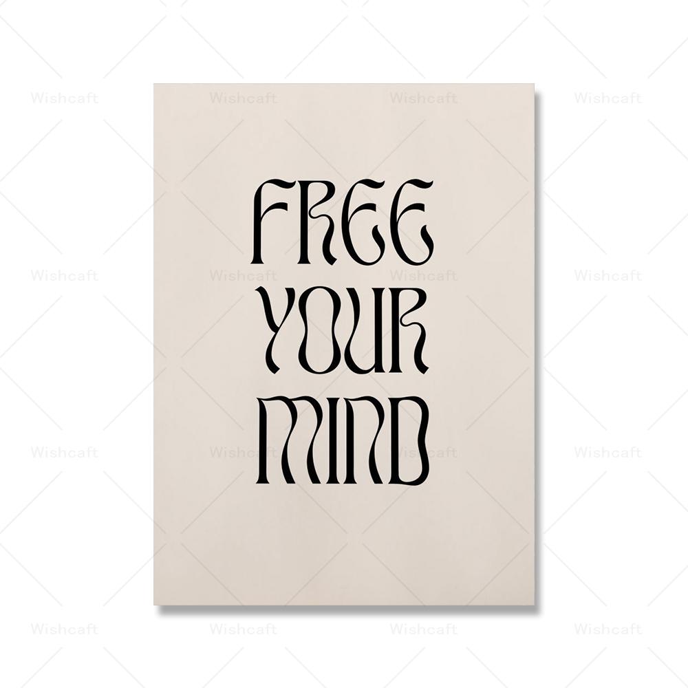 Enough Empower Wall Art Canvas Painting Motivation Poster Minimalistic Typography Abstract Flowers Prints Living Home Decor