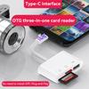 USB Type C Картридер для SD TF USB Подключение Умный Картридер Адаптер для Macbook Мобильного Телефона Samsung Huawei Samsung