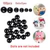 3-12mm Plush Toy Animals Puppets Making Bears Needle Felting Dolls Accessories Black Safety Eyes