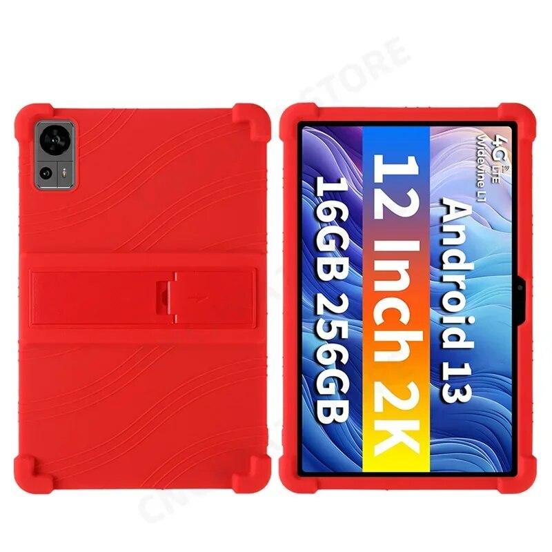 Чехол для Teclast T60 2023 Чехол 12" Планшетный ПК Kickstand Funda с 4 противоударными подушками безопасности Детская безопасность Мягкий силикон