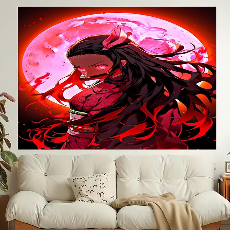 1pc Demon Slayer Nezuko Tapestry, Living Room, Bedroom, Office, Party Decor, Ideal Festive Gift