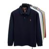 TrendHub 100% Pure Cotton Men's Long Sleeved Polo Shirt Embroidery Classic Paul Casual T-shirt
