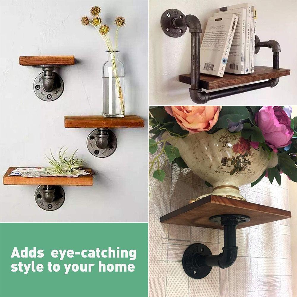 New Painted Floor Flange with Threaded Hole Industrial Vintage Style Iron Pipe Flange Black Flange Plate Home Hardware