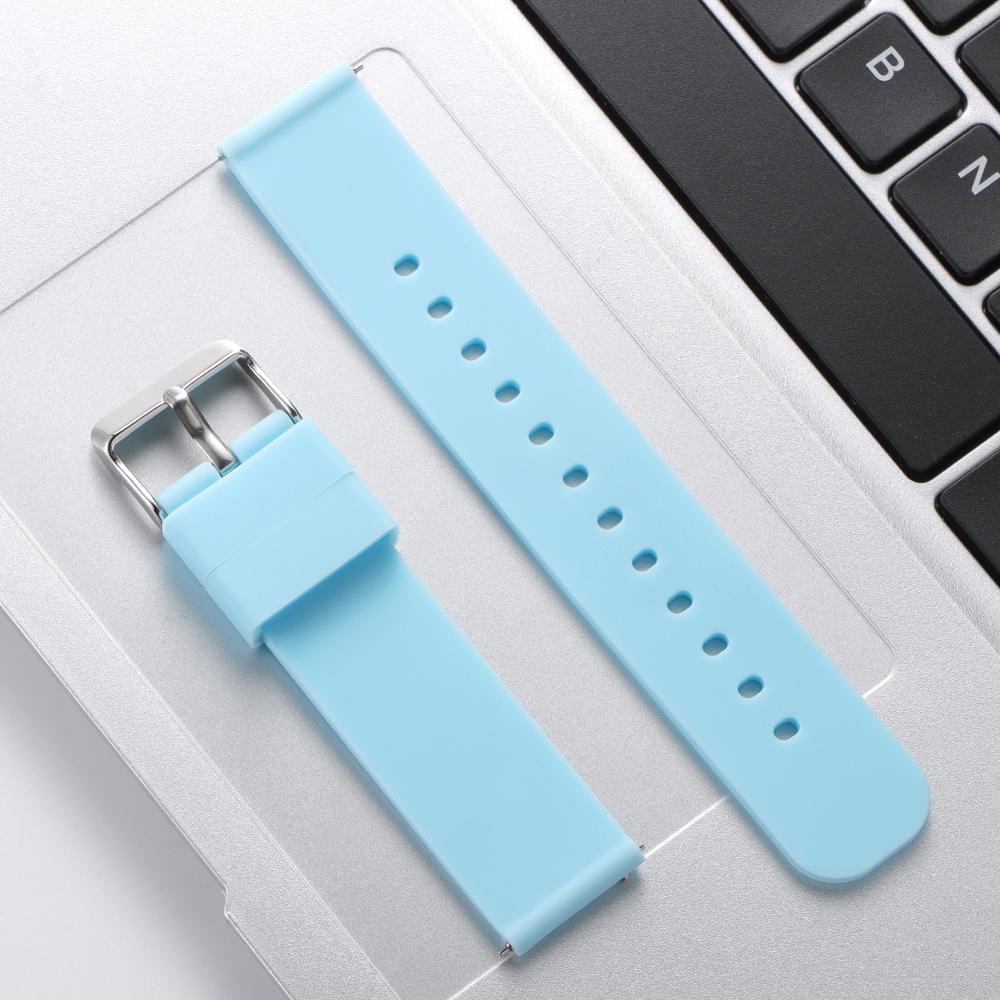 Быстросъемный силиконовый ремешок для часов 20 мм 22 мм Мягкий водонепроницаемый браслет для часов Huawei Gt3/GT5 Ремешок для смарт-часов