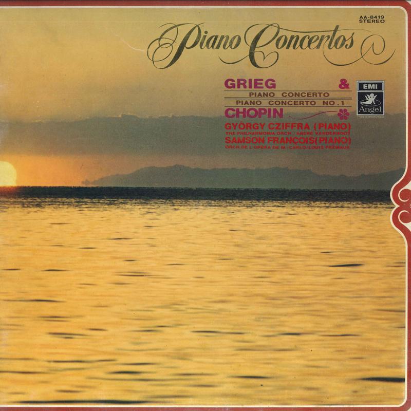 LP Пластинка ДЬЁРДЬ ЦИФФРА - Григ, Шопен: Концерт для фортепиано AA8419 ANGEL Япония Оби Классика Б/У