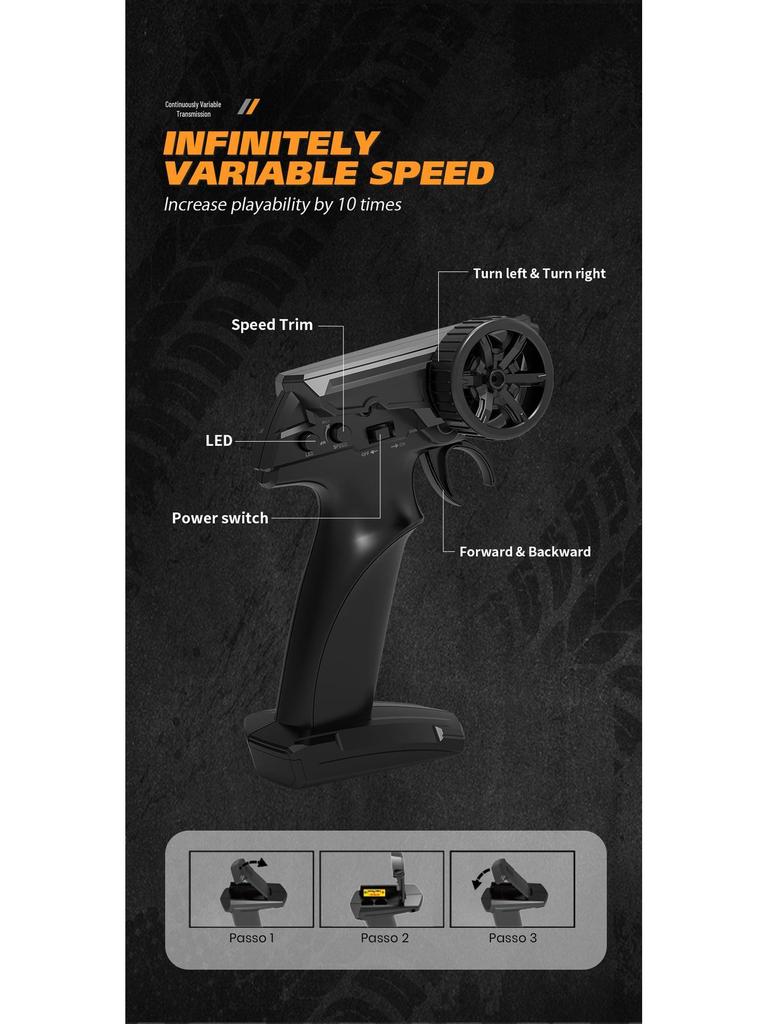 Игрушка Радиоуправляемая Дрифт-Машина 4WD 2.4G: Половина масштаба, трансграничный, детский соревновательный гоночный автомобиль с дистанционным управлением