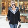 Women Fashion Casual Thicken Warmer Hoodie Solid Coat Outerwear Jacket