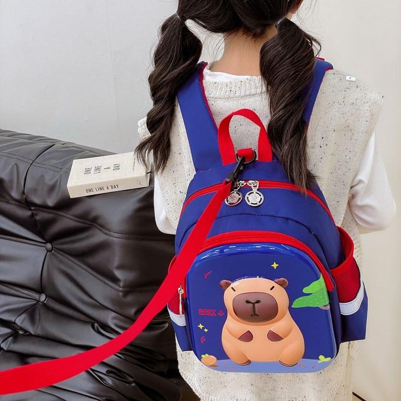 Capybara Kids School Bag With Cartoon Print For Toddlers And Preschoolers