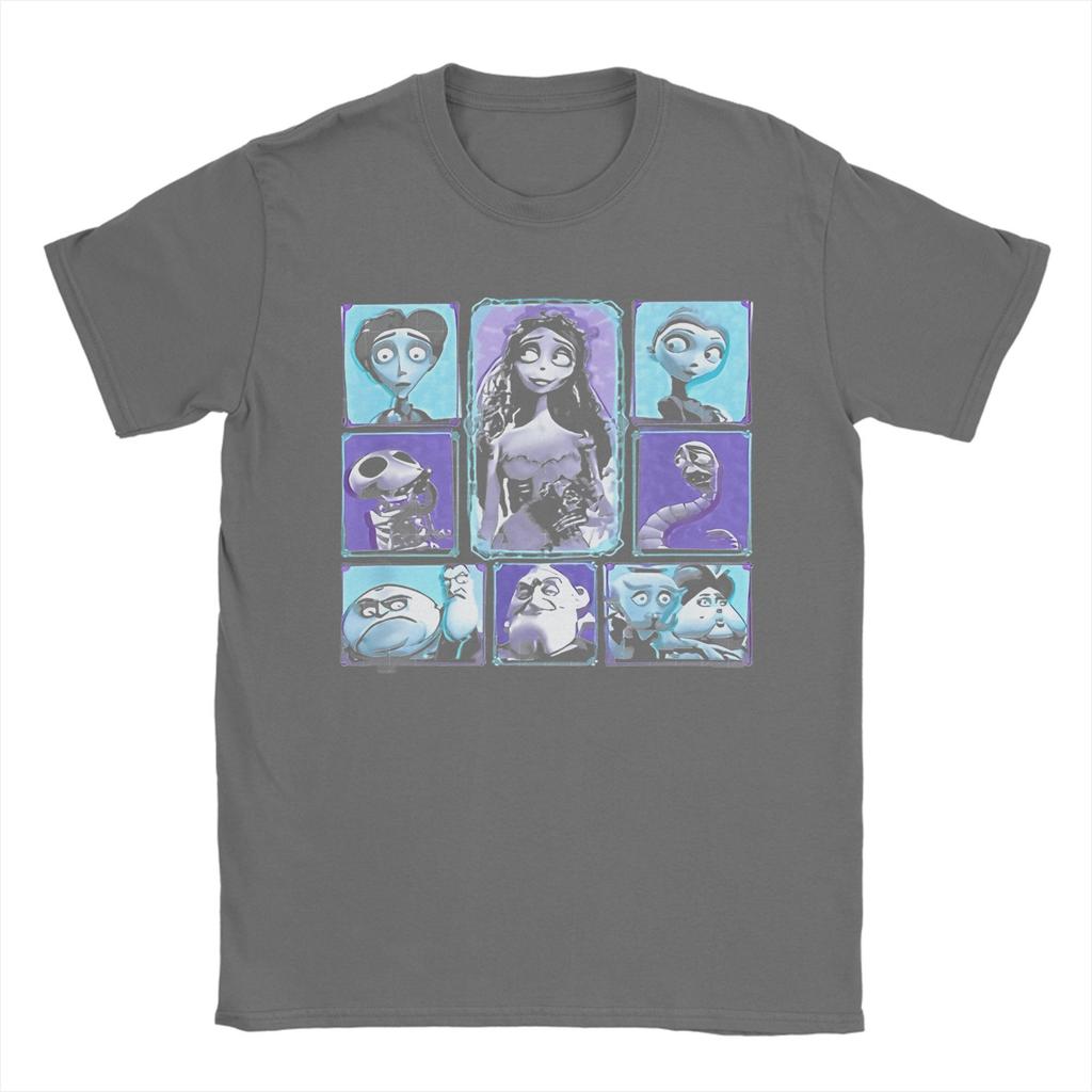 Tim Burtons Corpse Bride Cotton T-Shirt Men Summer Cartoon Movie Vintage T Shirts Comfortable Novelty Tee Plus Size Tops