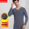 Hengyuanxiang Men's Double-Sided Brushed Thermal Underwear Set
