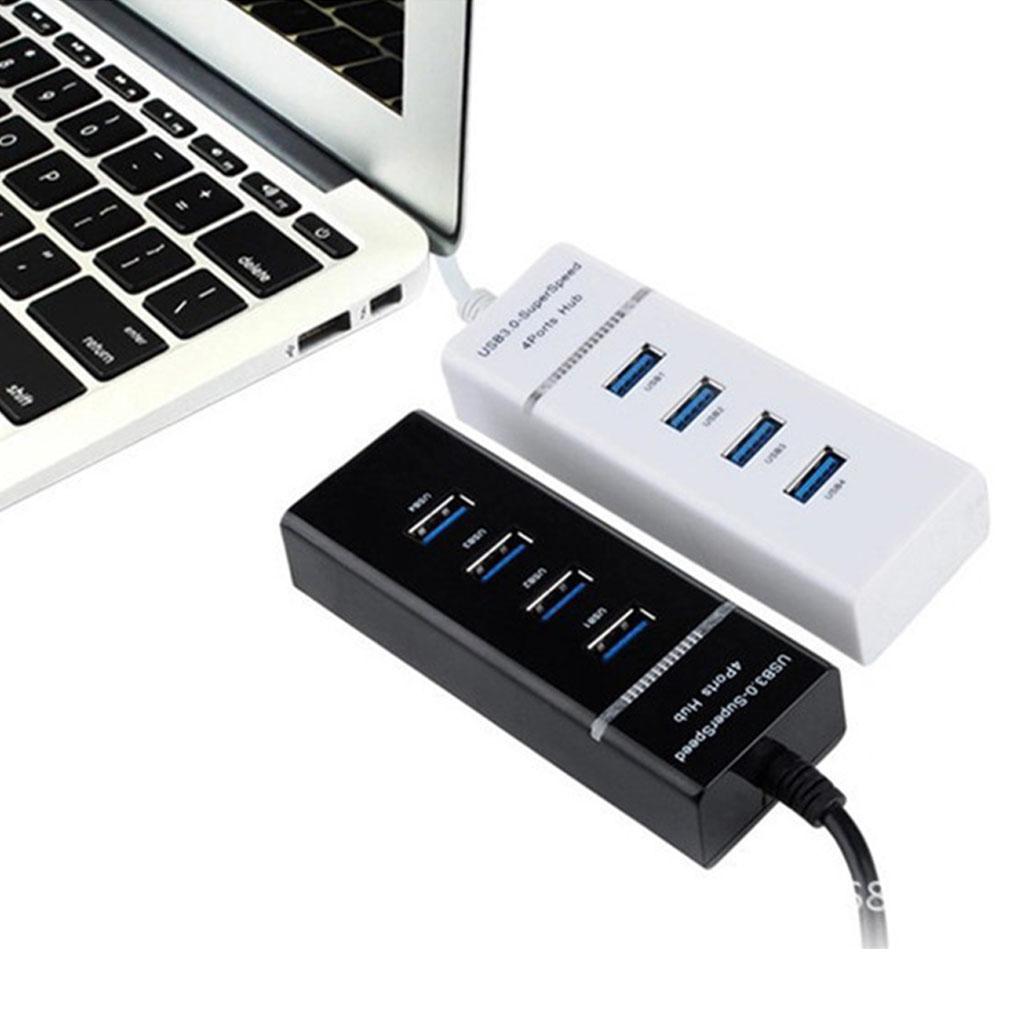 Портативный USB 3.0/2.0 разветвитель, 4-портовый USB-хаб, адаптер питания для ноутбука, ПК, ноутбука, приемника, высокоскоростная передача