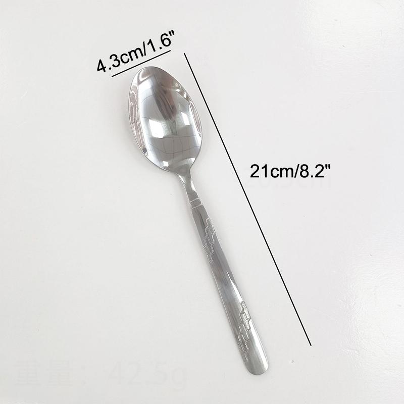 Круглая ложка из нержавеющей стали, сетка, красная, золотистая, для ужина, с длинной ручкой, десертные ложки для перемешивания, кухонные аксессуары, гаджеты