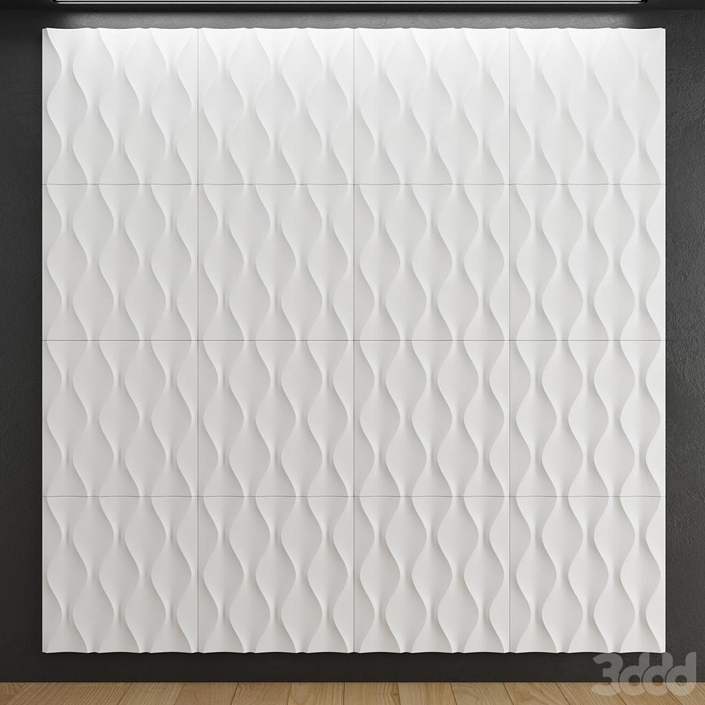 3D Wall Panel Mold for Gypsum, Plaster or Concrete Tile for Decorative Wall Panels 'Duna'